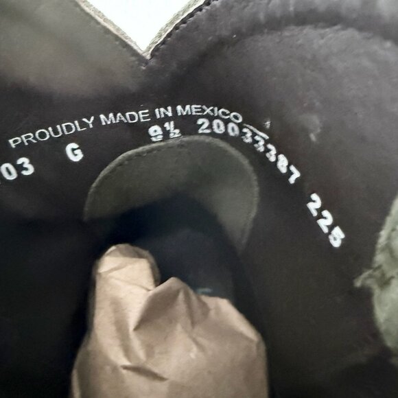 Lane EMMA JANE Womens Cowboy Bootie 9.5 Green Suede Western Cowgirl Ankle Boots - Picture 12 of 14